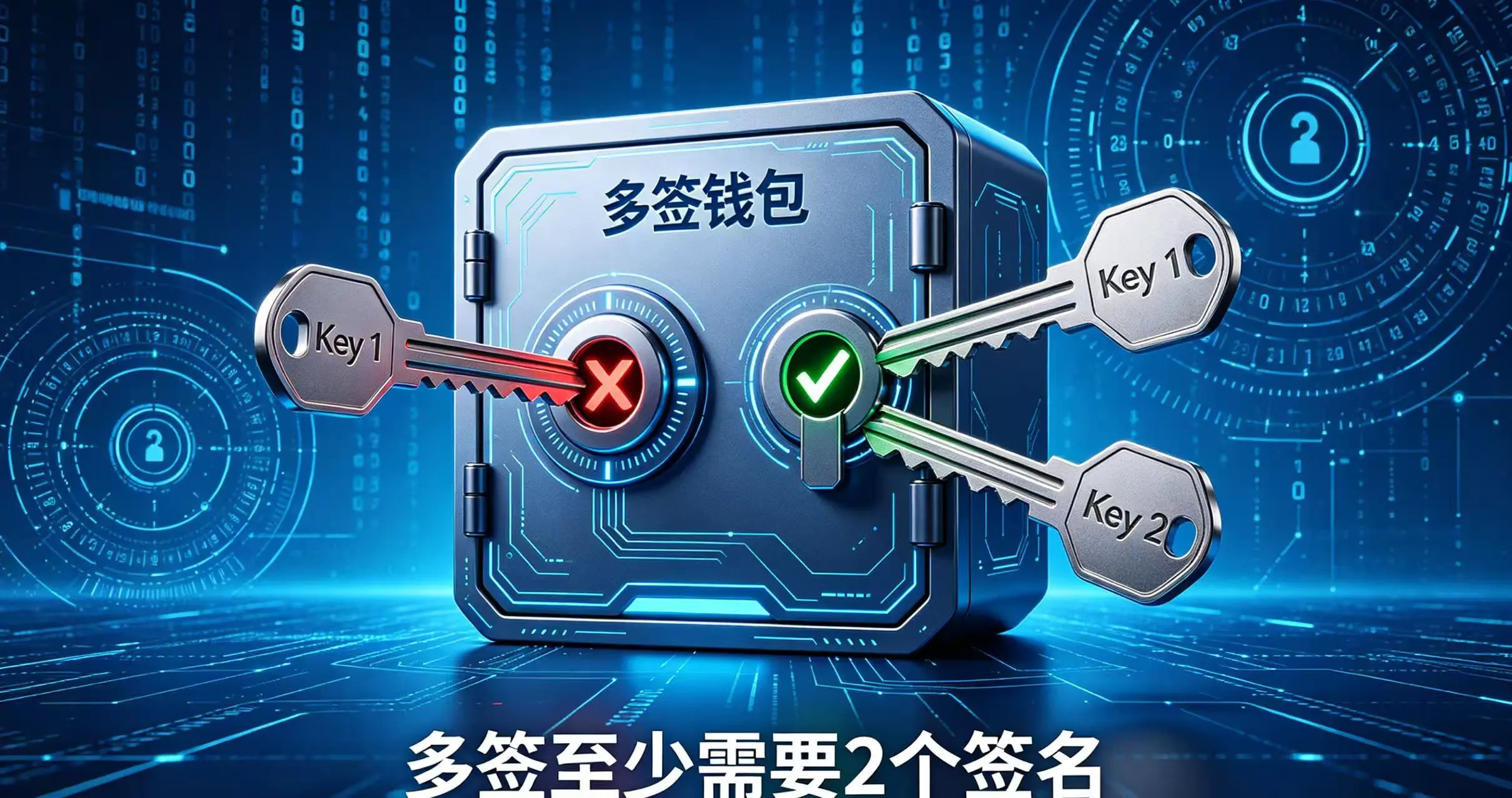多签钱包最少需要几个签名？答案是至少2个，不存在1个签名的多签