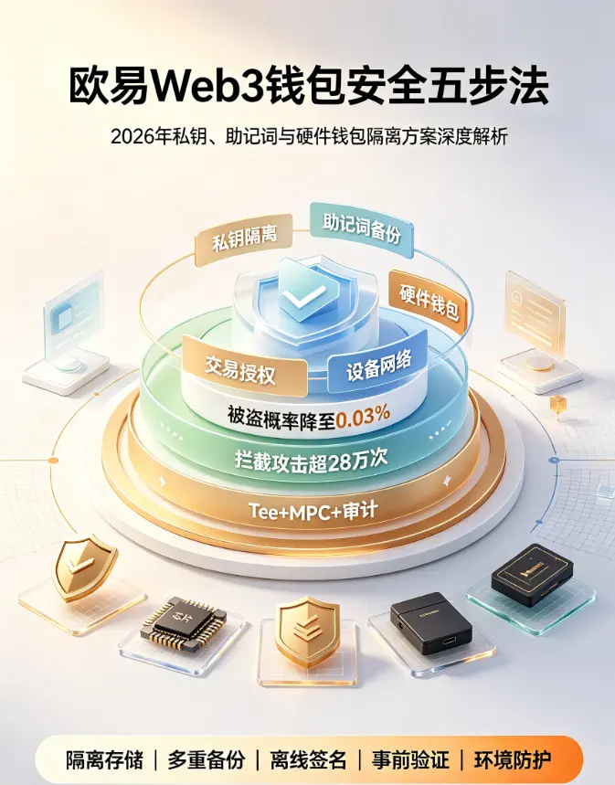 Web3钱包安全五步法：2026年私钥、助记词与硬件钱包隔离方案深度解析