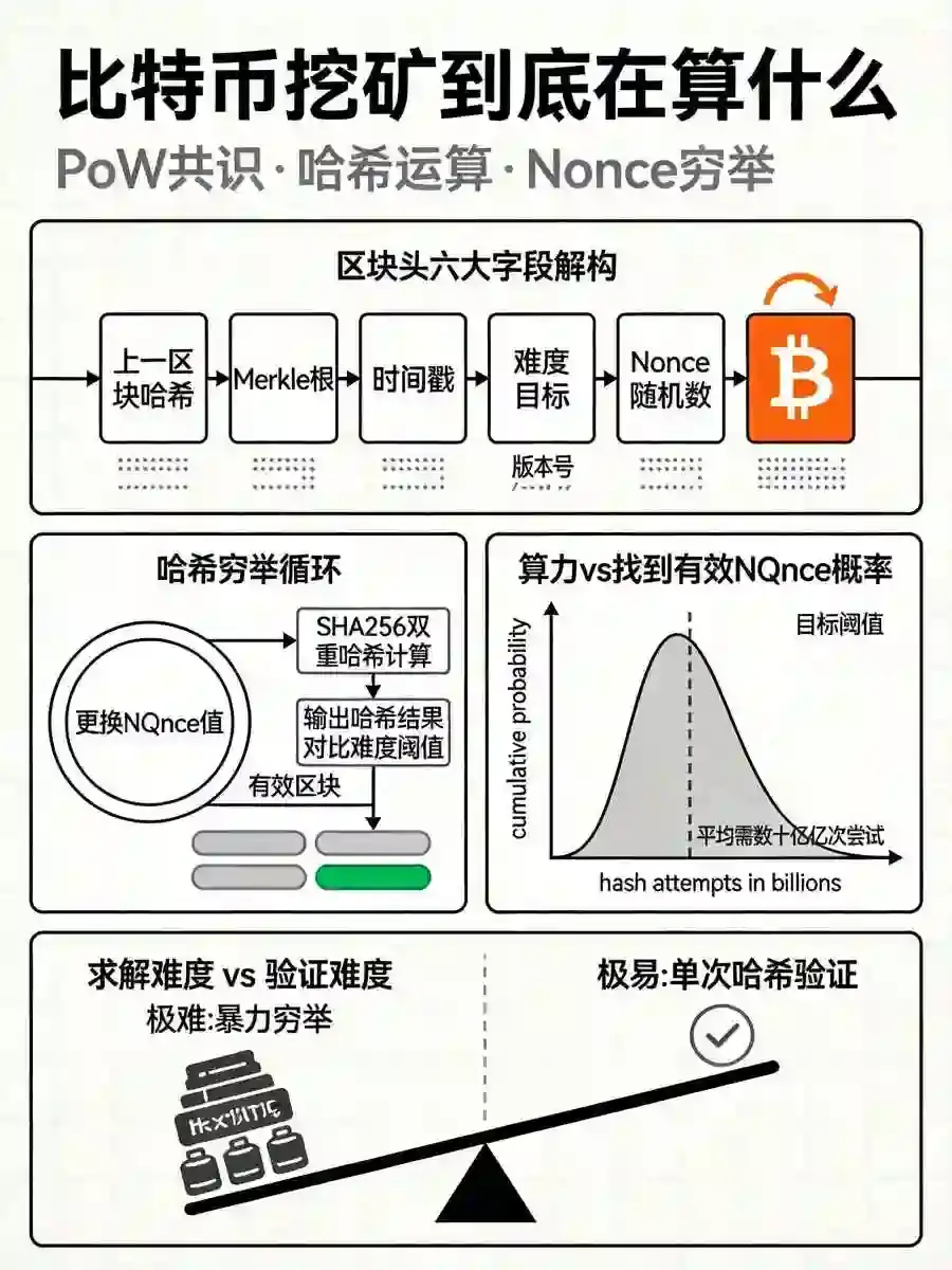 比特币挖矿到底在算什么？从比安矿池算力数据切入，趣味拆解POW共识原理