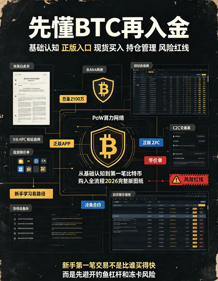 BTC新手入门指南：从基础认知到第一笔比特币购入全流程｜2026完整版