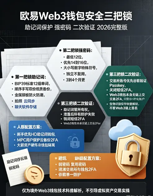 欧亿 Web3 钱包安全三把锁：助记词保护、强密码与二次验证设置实操